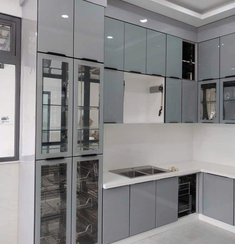 Bếp nhôm kính mẫu 07