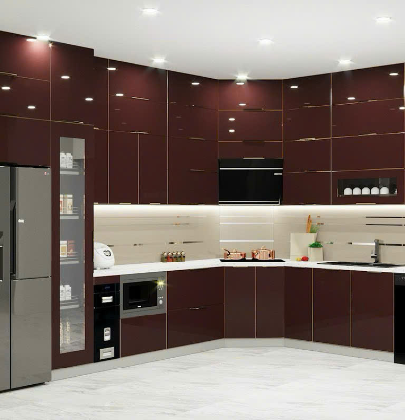 Bếp nhôm kính mẫu 02
