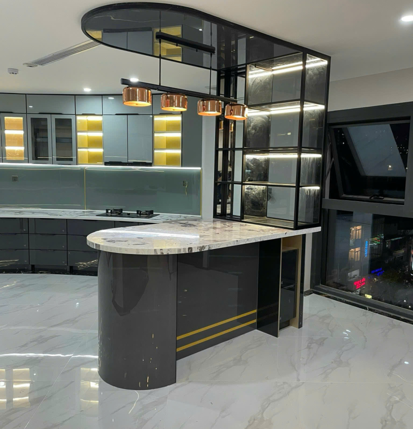 Bếp nhôm kính mẫu 09