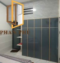 Cánh kính tủ quần áo, tủ rượu mẫu 04