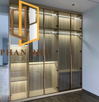Cánh kính tủ quần áo, tủ rượu mẫu 08