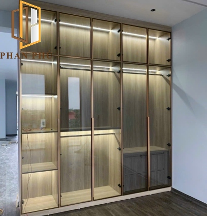 Cánh kính tủ quần áo, tủ rượu mẫu 08