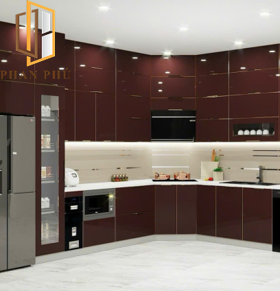 Bếp nhôm kính mẫu 02
