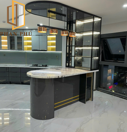 Bếp nhôm kính mẫu 09